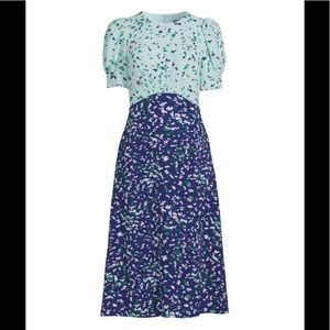 Vince Camuto Abstract-Print Crepe Dress